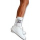 Skarpety Milena – białe z napisem "Creme de la Creme", 37-41