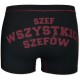 Bokserki C+3 – czarne, z napisem "Szef wszystkich szefów"
