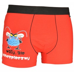 Bokserki C+3 MAŁY ALE NIEBEZPIECZNY CZERWONE r XL