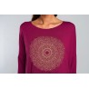 Piżama ITALIAN FASHION  Mandala wino 3/4 3/4 Piżama ITALIAN FASHION  Mandala wino 3/4 3/4