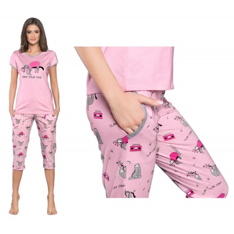 Piżama ITALIAN FASHION LALIMA RÓŻ Piżama ITALIAN FASHION LALIMA RÓŻ