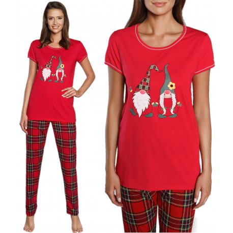 Piżama ITALIAN FASHION Santa kr.dł. czerwona Piżama ITALIAN FASHION Santa kr.dł. czerwona
