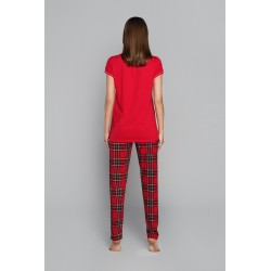 Piżama ITALIAN FASHION Santa kr.dł. czerwona