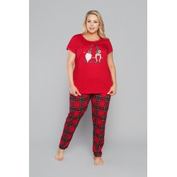 Piżama ITALIAN FASHION Santa kr.dł. czerwona