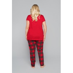 Piżama ITALIAN FASHION Santa kr.dł. czerwona