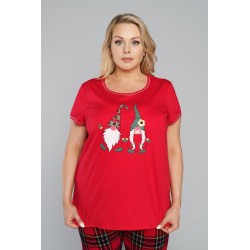 Piżama ITALIAN FASHION Santa kr.dł. czerwona