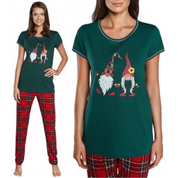 Piżama ITALIAN FASHION Santa kr.dł. zieleń