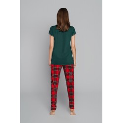 Piżama ITALIAN FASHION Santa kr.dł. zieleń