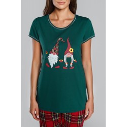 Piżama ITALIAN FASHION Santa kr.dł. zieleń