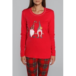 Piżama ITALIAN FASHION Santa dł.dł. czerwona