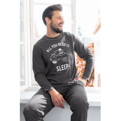 Piżama Męska Italian Fashion Leopold dł.dł.