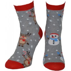 Skarpety Świąteczne Renifer/Bałwanek roz 37-41