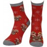 Skarpety Świąteczne Czerwone Renifer roz 37-41