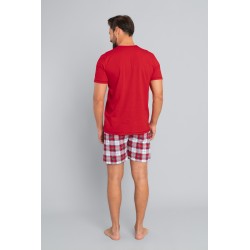 Piżama Męska Italian Fashion Moss czerw. kr.kr.