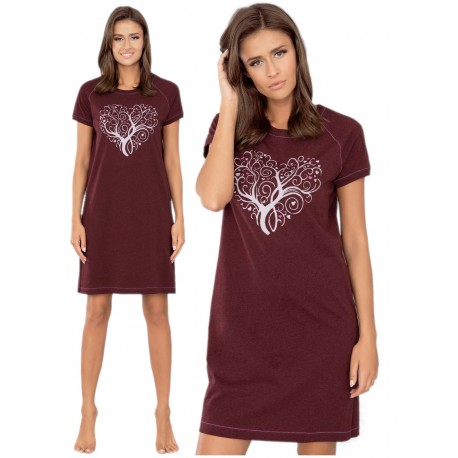KOSZULA NOCNA ITALIAN FASHION Hosta Bordo KOSZULA NOCNA ITALIAN FASHION Hosta Bordo