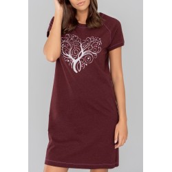 KOSZULA NOCNA ITALIAN FASHION Hosta Bordo