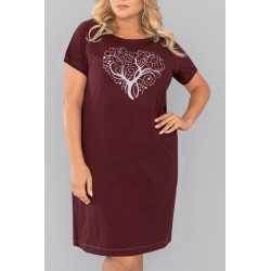 KOSZULA NOCNA ITALIAN FASHION Hosta Bordo