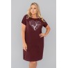 KOSZULA NOCNA ITALIAN FASHION Hosta Bordo