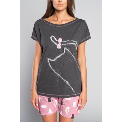 Piżama ITALIAN FASHION LUNA kr.kr. c. mel.