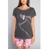Piżama ITALIAN FASHION LUNA kr.kr. c. mel.