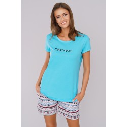 Piżama ITALIAN FASHION PIKO kr.kr. turkus