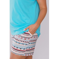 Piżama ITALIAN FASHION PIKO kr.kr. turkus