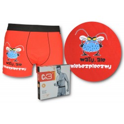 Bokserki C+3 MAŁY ALE NIEBEZPIECZNY CZERWONE r XL