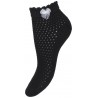 Skarpety damskie Milena Czarne Ażurowe z Kokardą r. 37-41