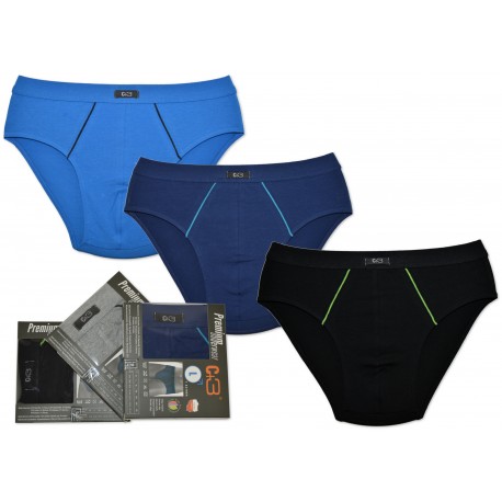 Slipy PREMIUM UNDERWEAR Bawełna C+3 zestaw 3szt. Slipy PREMIUM UNDERWEAR Bawełna C+3 zestaw 3szt.