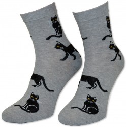 Skarpety damskie Koteczki szare r. 37-41