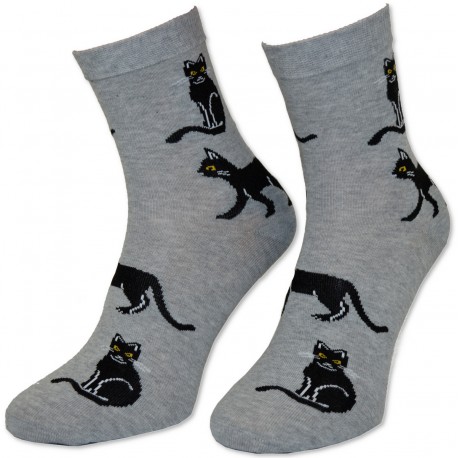 Skarpety damskie Koteczki szare r. 37-41
