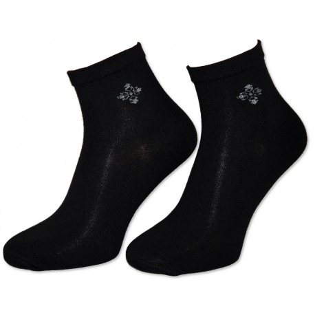 Skarpety damskie Czarne ze zdobieniem r. 37-41 Skarpety damskie Czarne ze zdobieniem r. 37-41