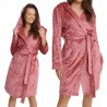 Szlafrok Damski Glossy: Różowy Komfort 41066-39X