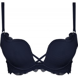 Biustonosz Henderson DELIS Push-Up Podkreśl swój urok Granat 36121-59X