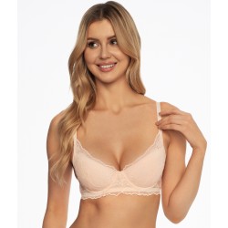 Koronkowy biustonosz push-up Henderson Audrey w pastelowym różu