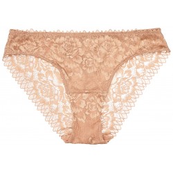 Majtki damskie Henderson Allysa - zmysłowe koronkowe bikini, beżowe
