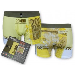Bokserki męskie C+3 z wzorem 200 euro - Bawełna i elastan