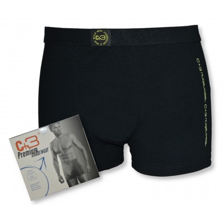 Bokserki C+3 PREMIUM UNDERWEAR Czarne Bokserki C+3 PREMIUM UNDERWEAR Czarne