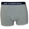 Bokserki C+3 Szary Melanż w Kropki z Logiem, Bawełna i Elastan