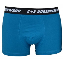 Bokserki męskie C+3 – ciemny turkus, szeroka guma C+3