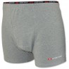 Bokserki męskie C+3 VBE-672 – „UNDERWEAR”, szary melanż