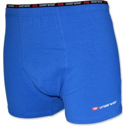 Bokserki męskie C+3 VBE-672 – „UNDERWEAR”, niebieskie