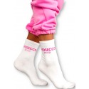Skarpety Milena wzorzyste – białe, "Prosecco Mood", 37-41