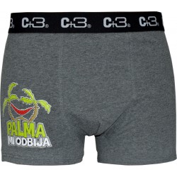 Bokserki Męskie C+3 Funny Palma Mi Odbija VBE-723 Szary