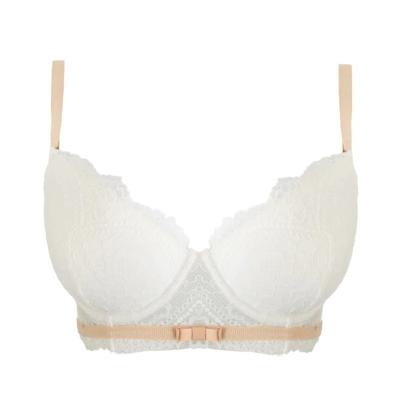 Biustonosz MISHA 36157-01 ecru – koronkowy push-up Biustonosz MISHA 36157-01 ecru – koronkowy push-up