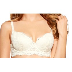 Biustonosz TARA 36743-02X – ecru, push-up z koronką