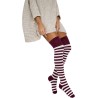 Zakolanówki damskie Milena bordo-ecru w pasy 37-41 – elegancja i wygoda Zakolanówki damskie Milena bordo-ecru w pasy 37-41 – elegancja i wygoda