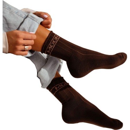 Skarpety damskie Milena Unique MOON brąz – polska jakość