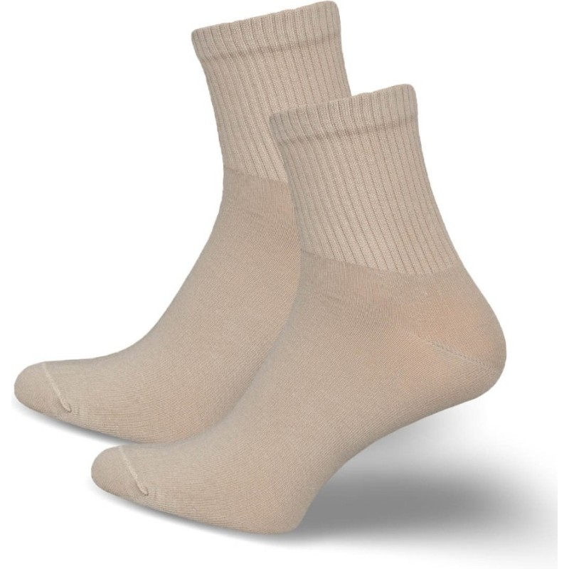 Skarpety męskie sportowe 3/4 Milena Active – Beżowe | 75% bawełny