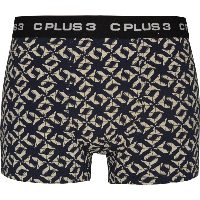 Bokserki męskie C+3 VBE-695 BlockForm czarne z beżem – premium